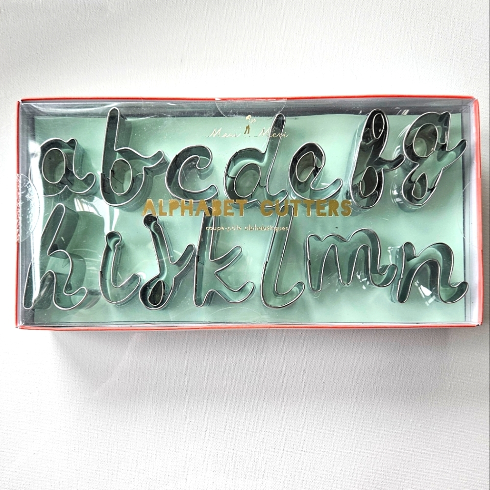 Alphabet Cookie Cutter Set by Meri Meri NIB!